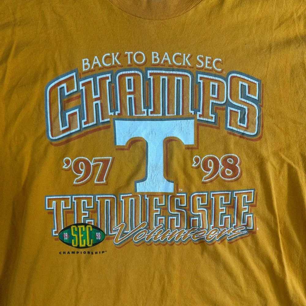 Vintage 90s Pro Player Tennessee Back to Back SEC Champs‎ 97-98 T Shirt Mens L